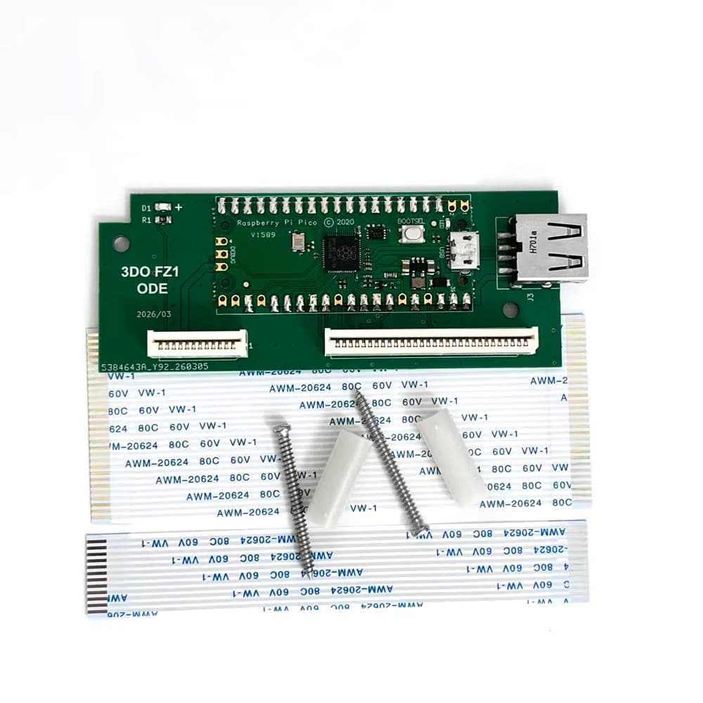 Émulateur de lecteur optique 3DO FZ1 ODE USB MOD, comprend des vis et un câble, installation simple,