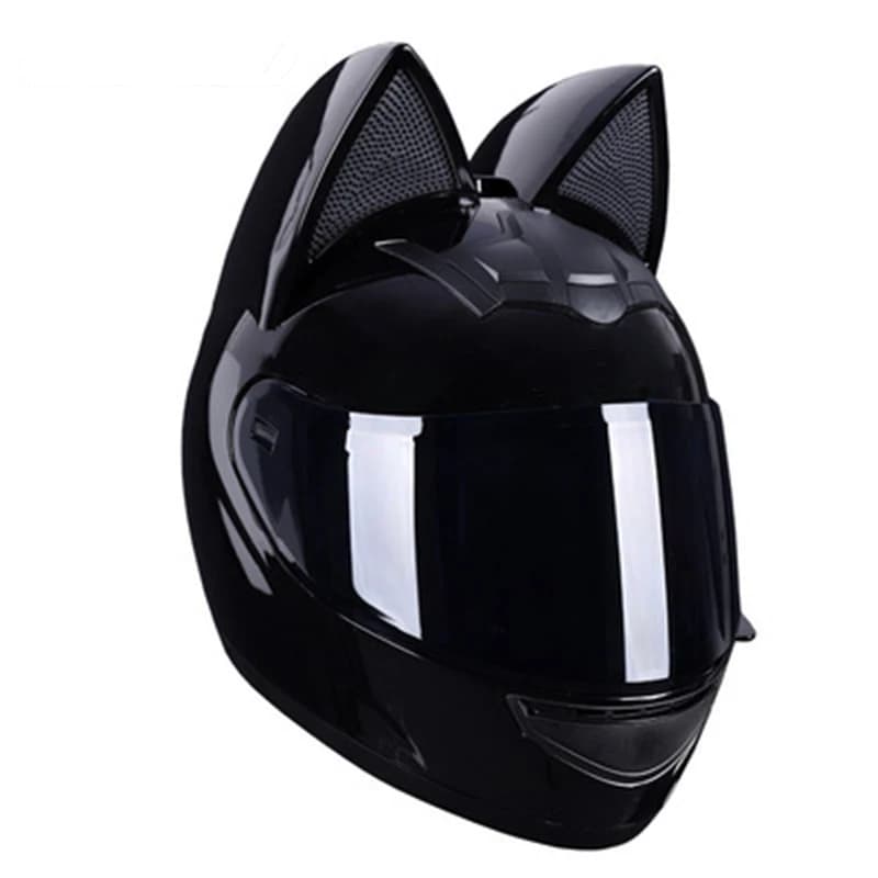 Capacete – Casque de Moto pour femmes, visage complet, oreilles de Moto, personnalité, oreilles de c