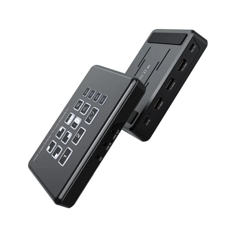 Commutateur de mixage vidéo HDMI 2 canaux 2 ports, solution de diffusion vidéo en direct, PIP, entré