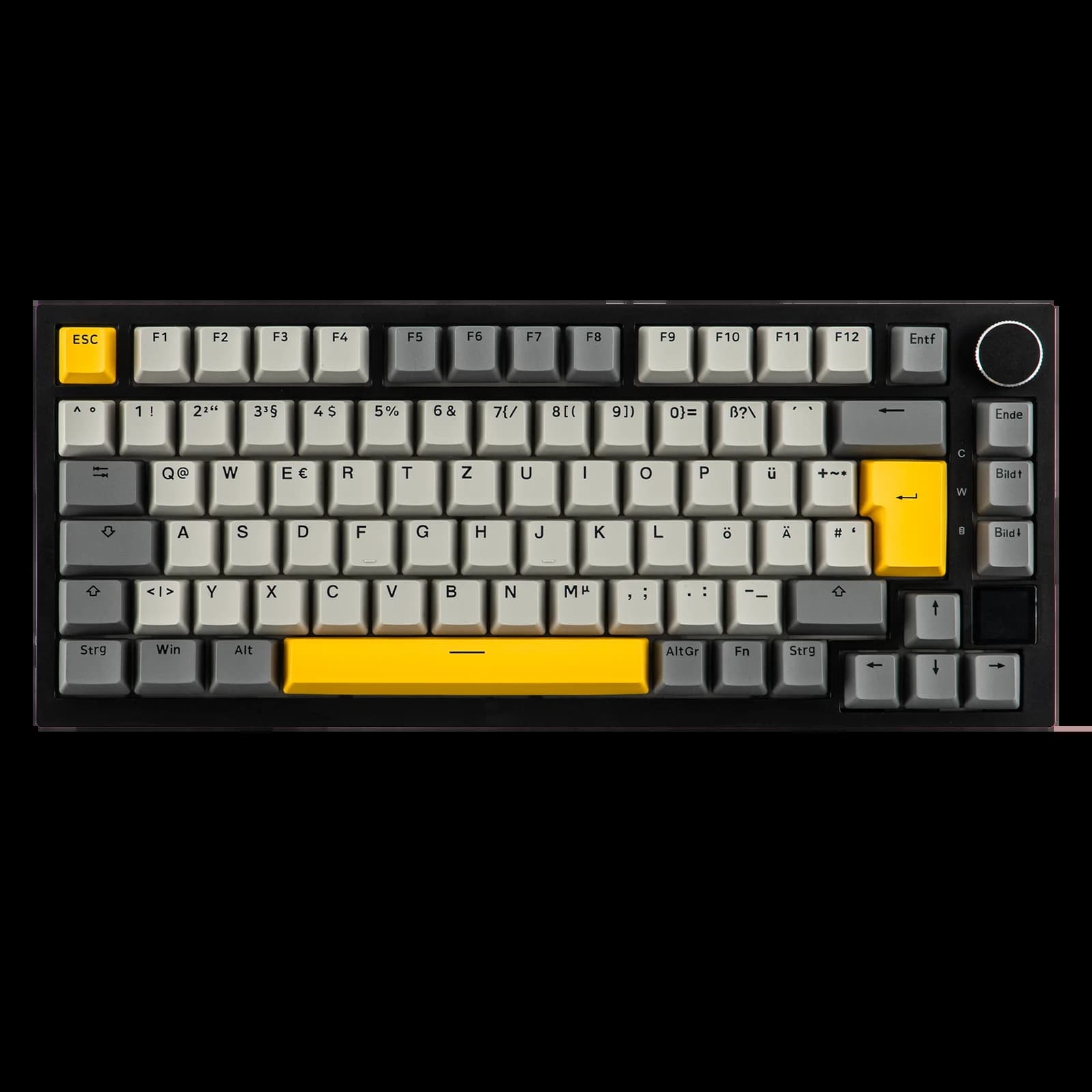 Clavier mécanique sans fil AJAZZ AK820 PRO 75% QWERTZ avec disposition allemande ISO-DE, écran TFT,