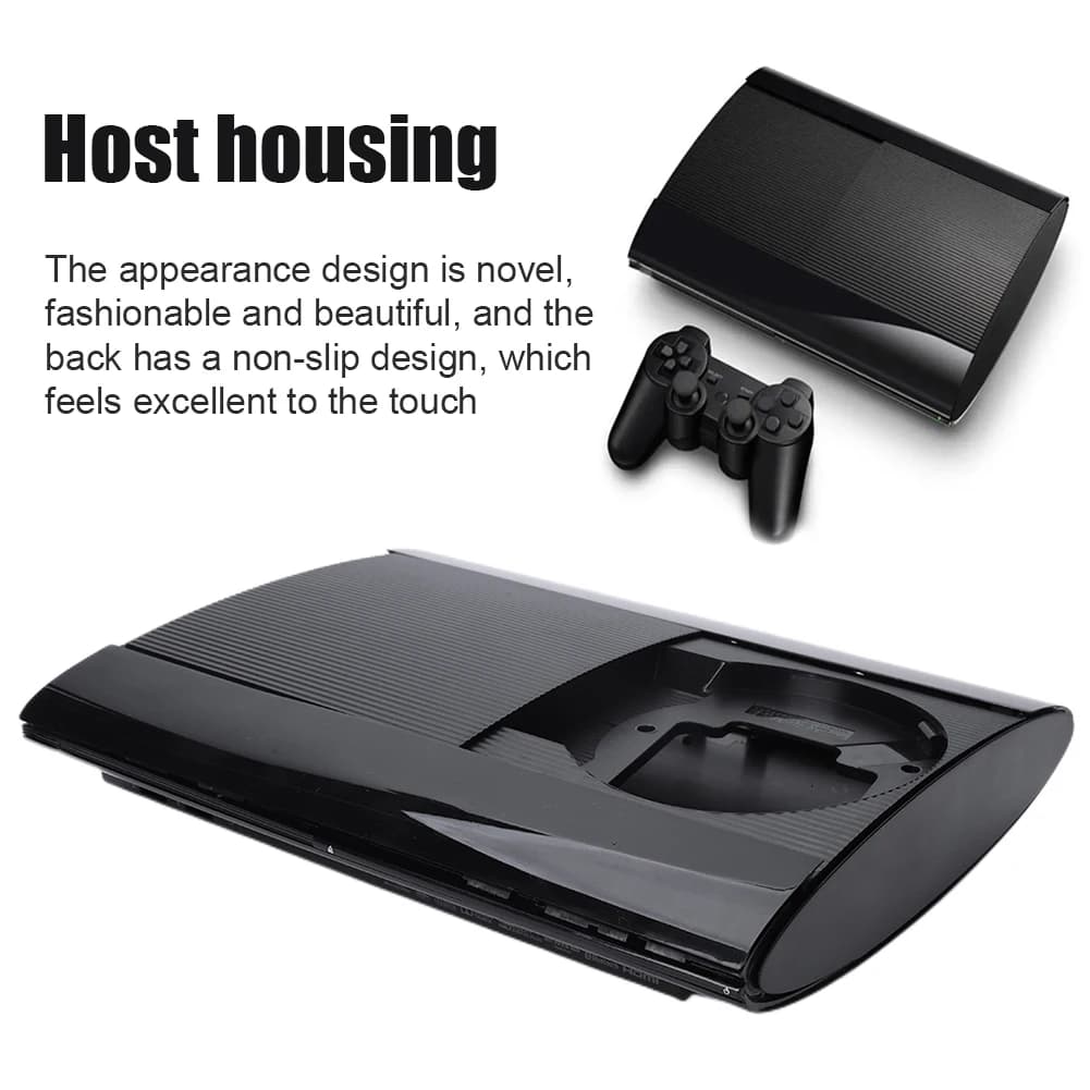 Accessoires de jeu complets, nouvelle coque de remplacement noire avec vis, plaque frontale de conso