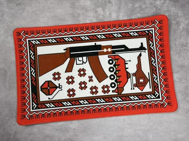 Tapis de guerre de Style Afghanistan, antidérapant, absorbant l'eau, pour porte tactique, 80x50Cm