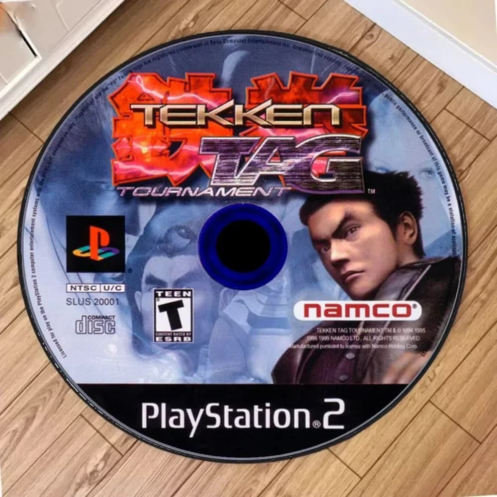 P-Ps jeu T-TEKKEN 4 tapis rond inspiré pour salon décor chambre zone tapis antidérapant Table basse