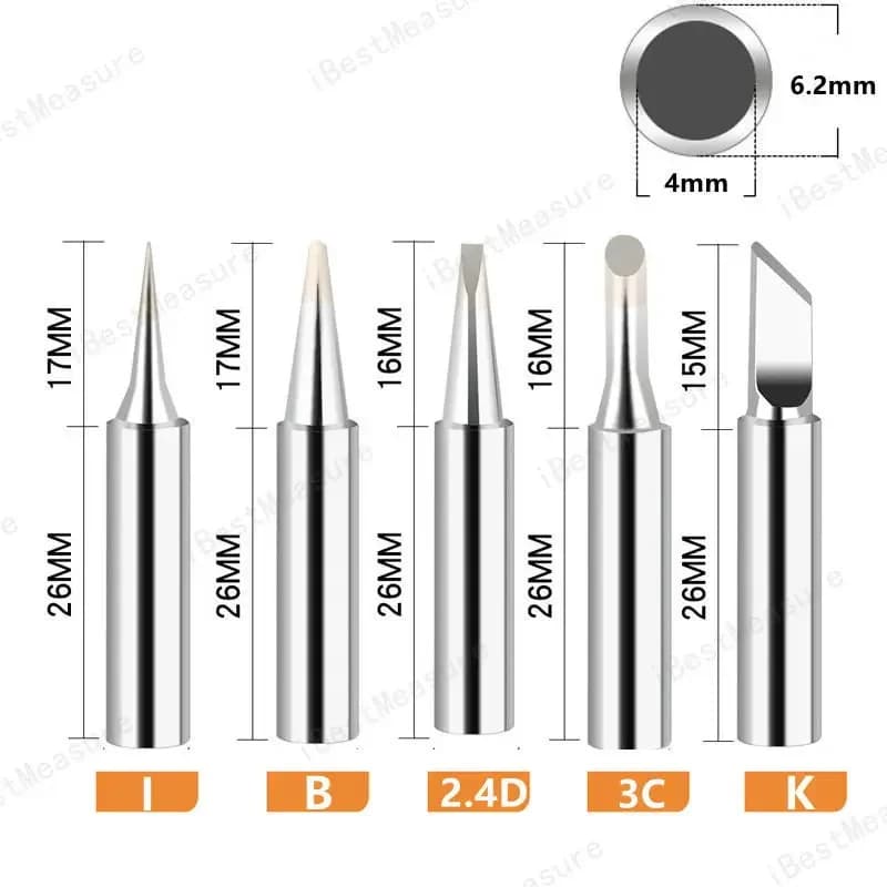 5 pièces, jeu de pointes de fer à souder série 900M, très adapté au soudage de qualité industrielle,