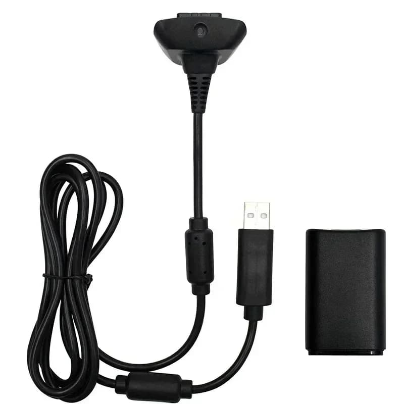 Batterie Rechargeable avec câble de chargement pour contrôleur de jeu sans fil Xbox 360, batterie de
