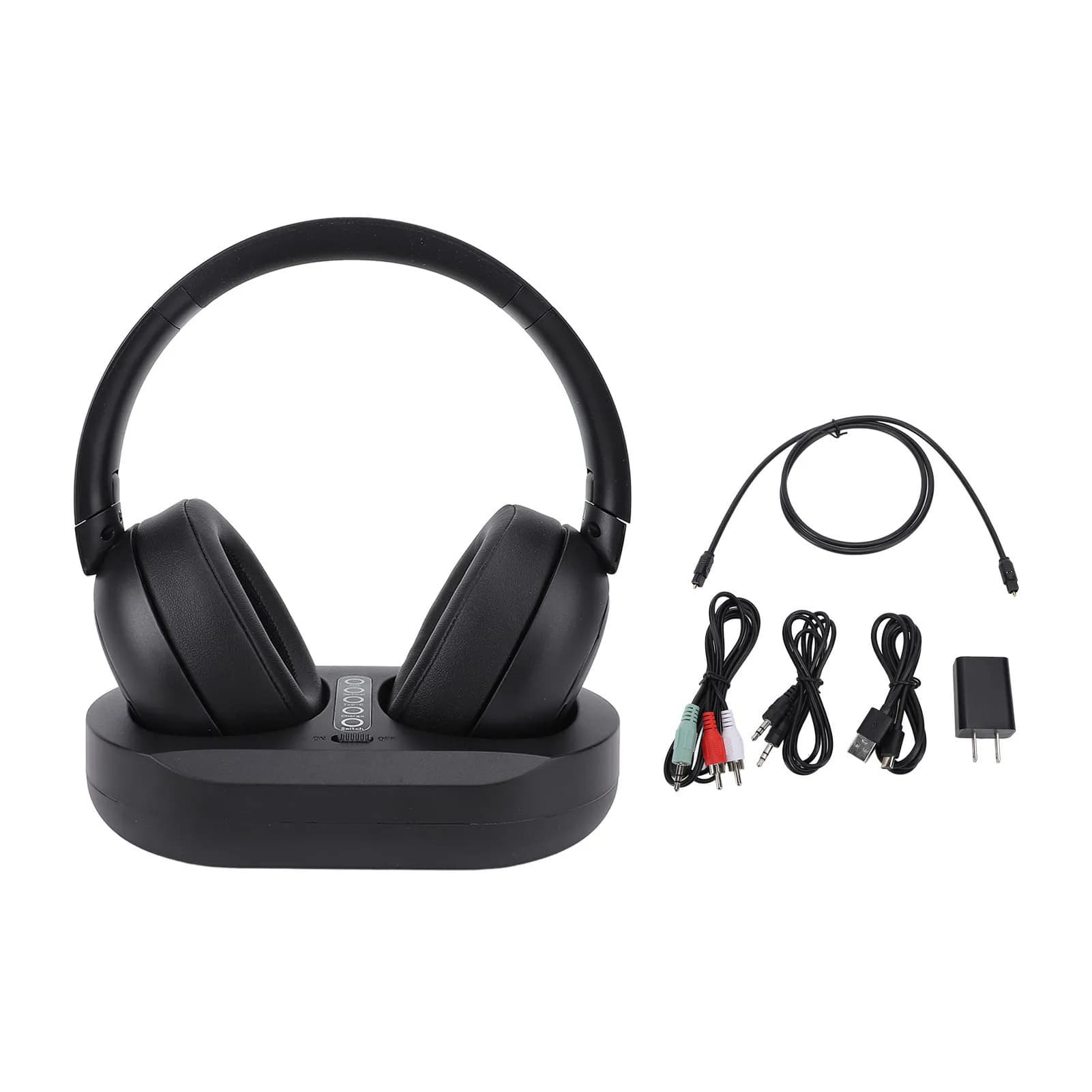 Casque TV sans fil, lecture 50 heures, 2.4G, Bluetooth 5.3, affichage du niveau de batterie, connexi