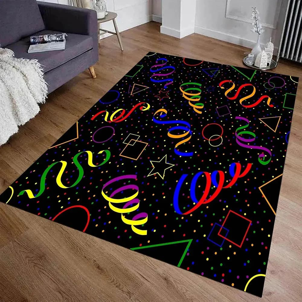 Tapis d'arcade étoiles Bowling Alley, rétro des années 90, antidérapant, pour Home cinéma, salle de