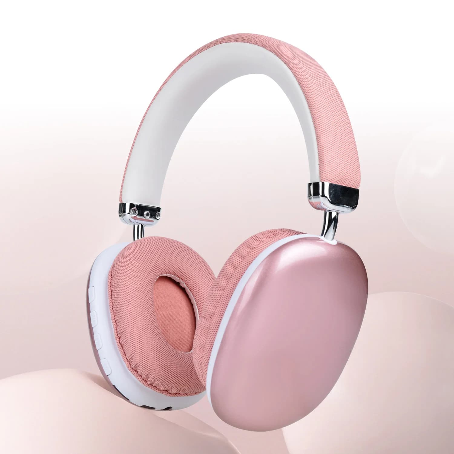 Casque sans fil rose B40 Bluetooth 5.3, circum-auriculaire, stéréo HIFI, avec réduction de bruit et