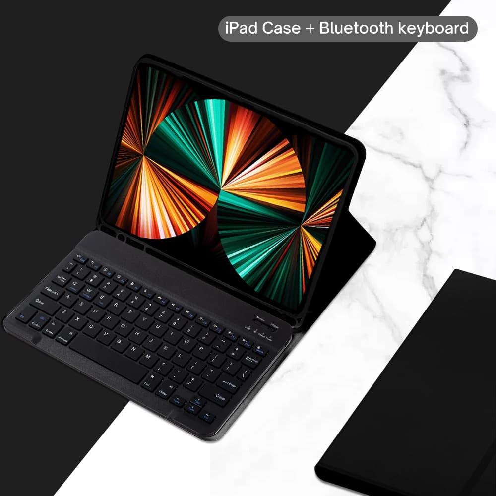 Étui clavier pour iPad Pro 12,9 pouces, compatible avec iPad Pro 12,9 pouces 3ème génération 2018, 4