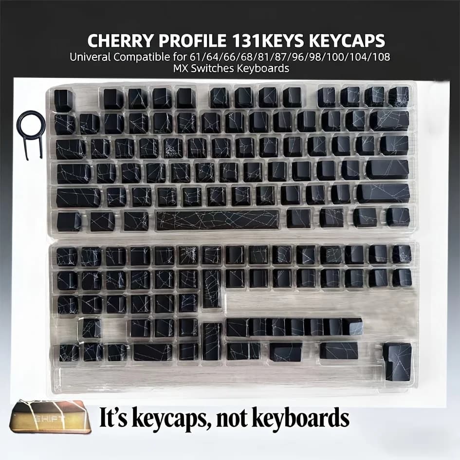 Capuchons de clavier à 131 touches, capuchons de clavier pour ongles longs, capuchons de clavier Spi