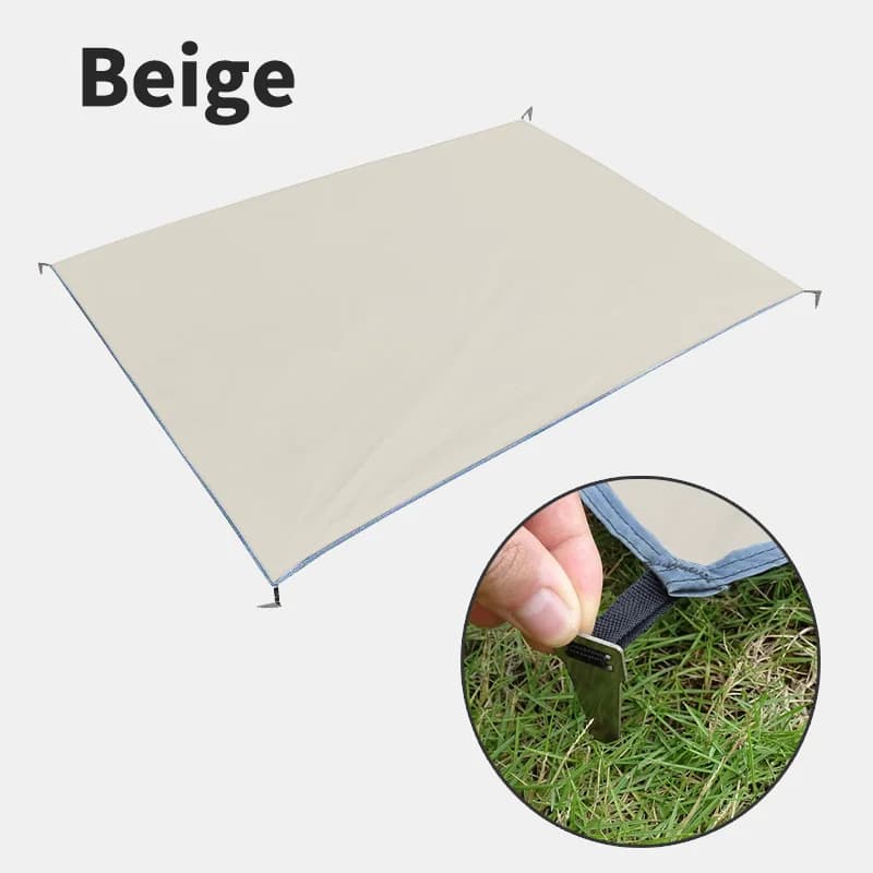 Tapis de Camping imperméable avec piquets, matelas de tente, couverture de pique-nique en plein air,