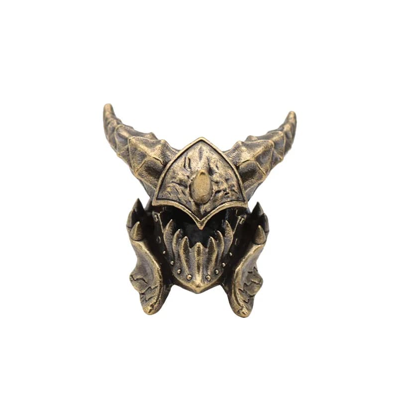 Perles de couteau en laiton style casque de mort, accessoires EDC pour paracorde, pendentifs pour co