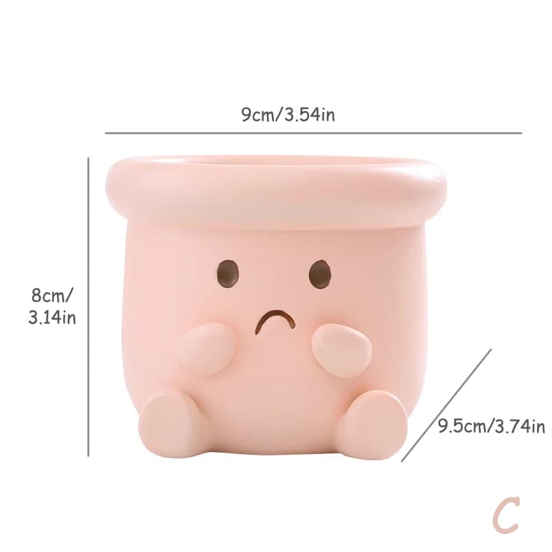 Pot de fleur Smiley Face pour plantes succulentes, Mini jardinière bonsaï Cactus, Pots de jardin cré