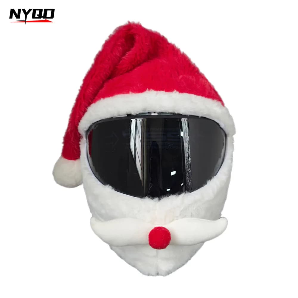 Housse de casque de moto joyeux noël, casque de cyclisme du père noël, chapeau complet de sécurité,