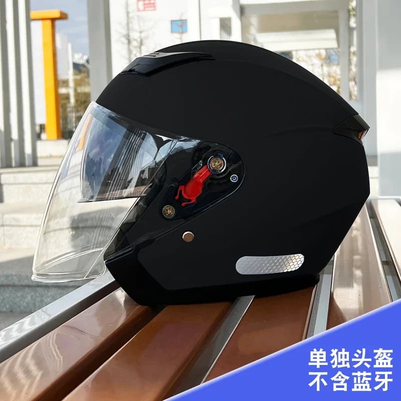 Casque de moto intelligent à double miroir Bluetooth, protection solaire quatre saisons, unisexe, tr