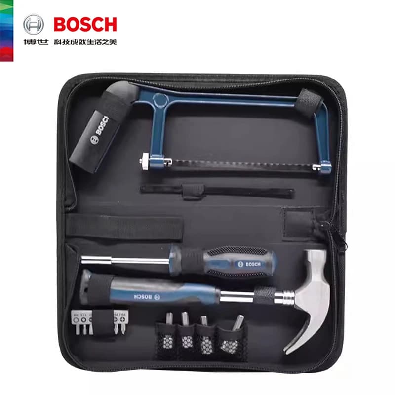 Bosch-Marteau ménager multifonctionnel, ensemble d'outils de scie à main, jeu de tournevis, douille
