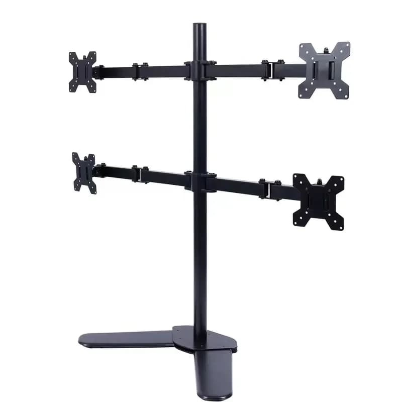 Mction – support de bureau à double bras entièrement réglable, Construction en acier, écran LCD Vert