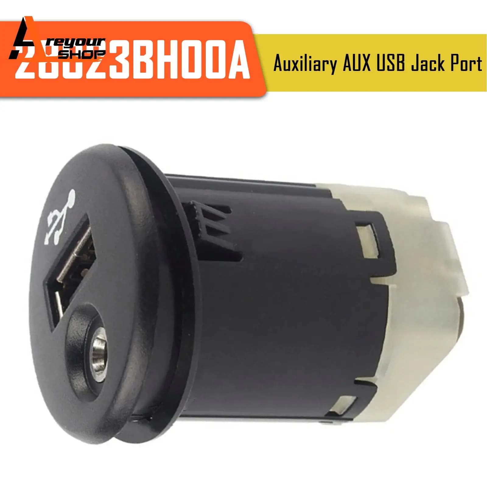 Areyourshop Port Jack USB auxiliaire AUX 28023BH00A pour Nissan Juke 2011 2012 2013 2014 2015 2016