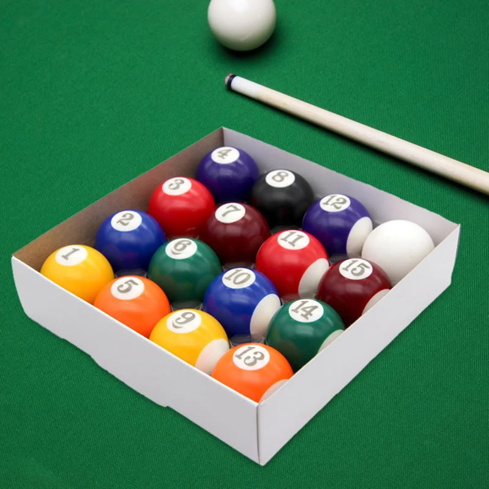 16x ensemble de boules de billard 1.26 ''table de billard en résine Mini balle de billard polyvalent