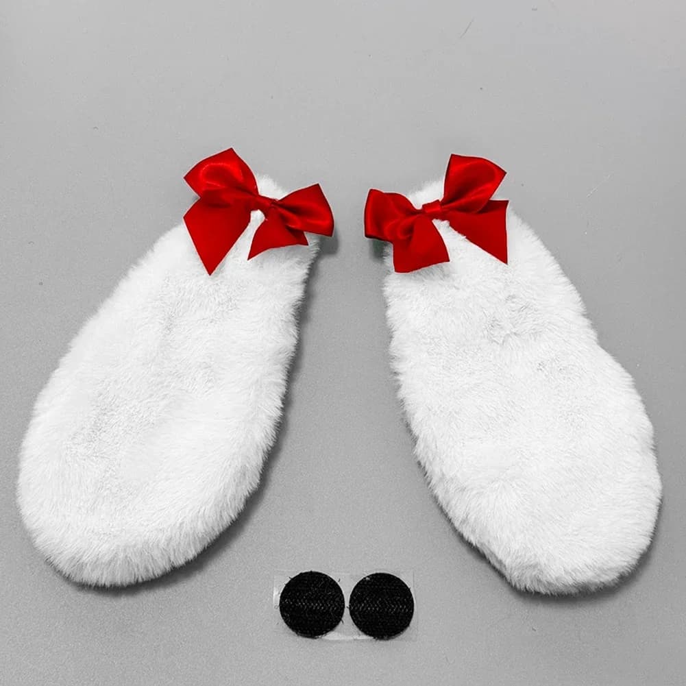 1 paire d'oreilles de décoration de casque de moto, oreilles de lapin mignonnes, casque de Ski, orei