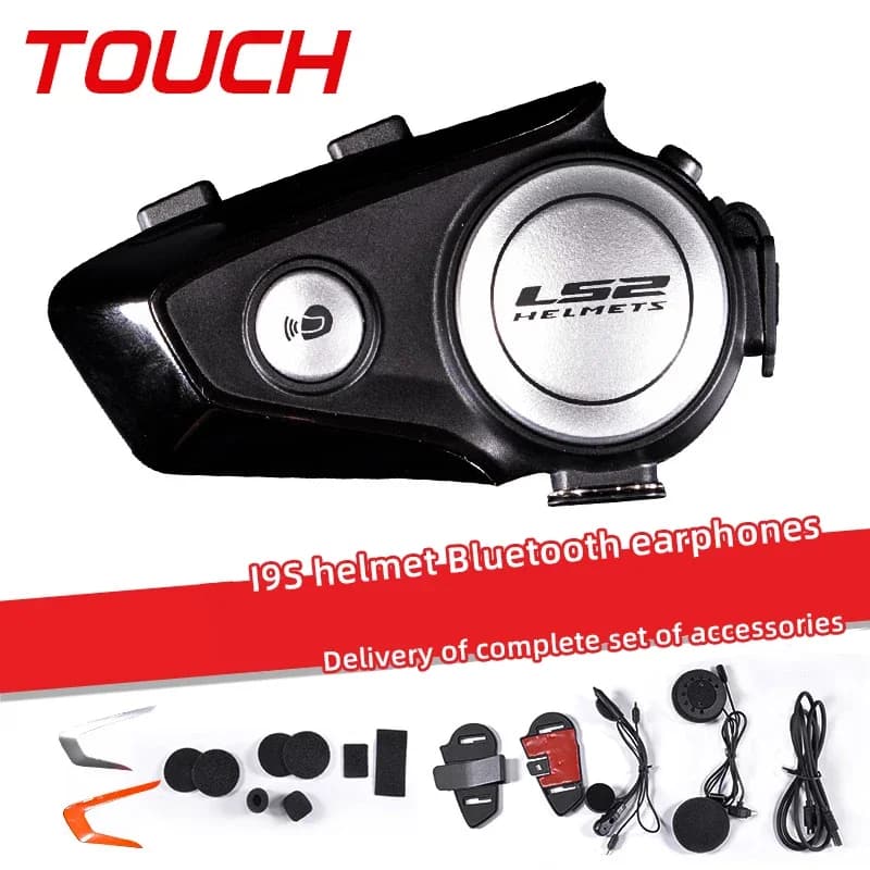 Casque de moto LS2 avec Bluetooth, étanche IPX67, réduction du bruit, interphone pour casque, jusqu'