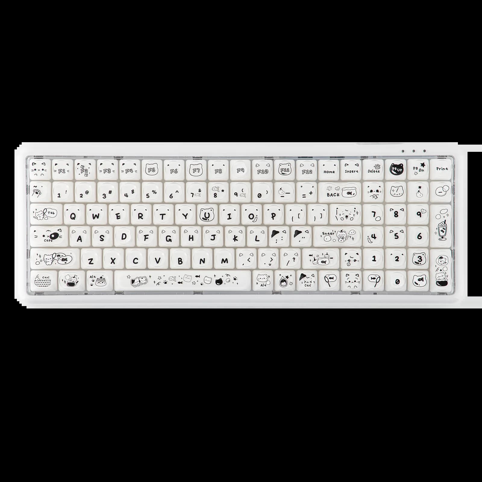 Clavier à membrane sans fil tri-mode MechLands × Maorbeng X100 PRO avec pavé numérique, disposition