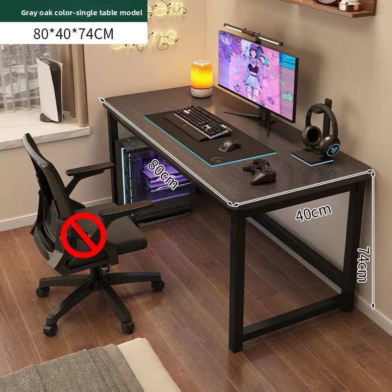 Bureau d'ordinateur, bureau d'étude, long bureau de travail, table et chaise pour e-sport