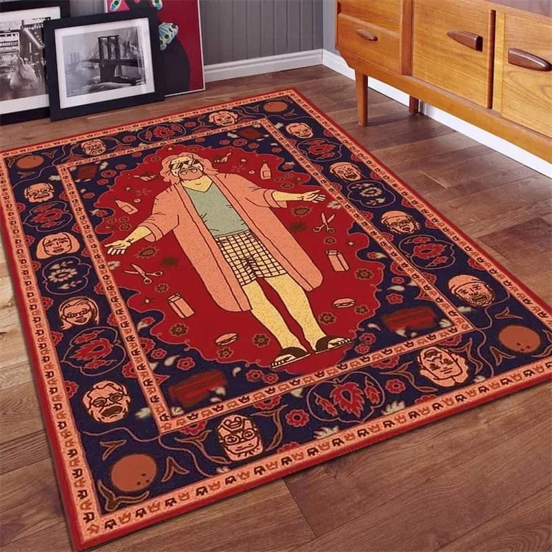 Tapis Lebowski, Tapis Dude, Tapis Célèbre, Tapis Mid-Century, Tapis Populaire, Tapis de Salon, Tapis