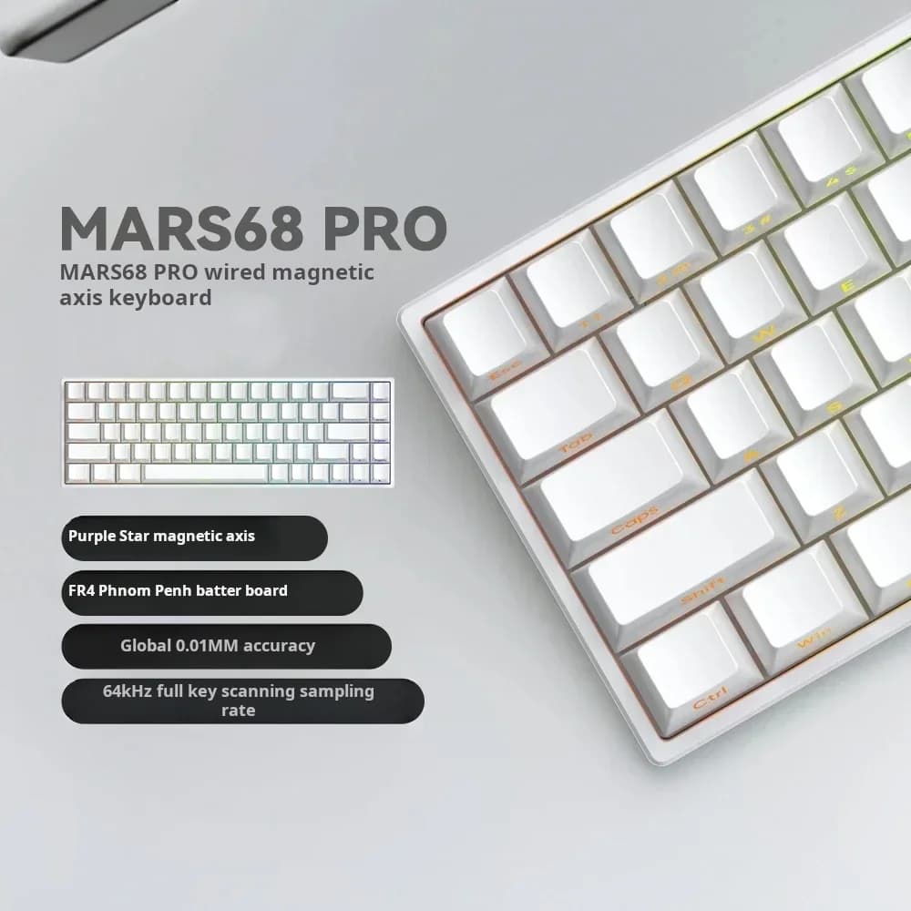NOUVEAU Clavier de jeu IROK Carotmas Mars75 Mars68 Pro avec interrupteurs magnétiques, 8K RT0.001mm