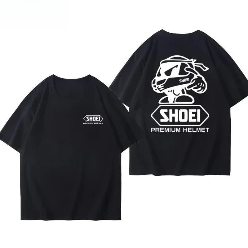 T-shirt d'été respirant à manches courtes Shoei Helmet Peripheral Locomotive pour hommes et femmes,