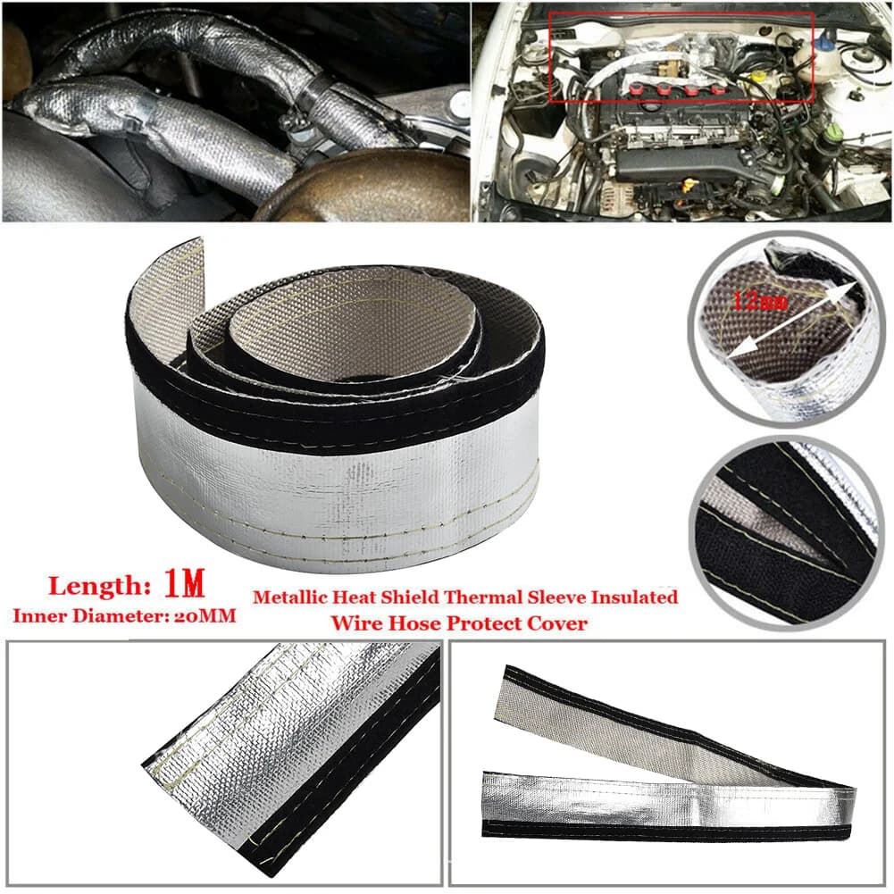 Manchon de bouclier thermique en métal, fil isolé, couvercle de tuyau, tube rond, aluminium, accesso