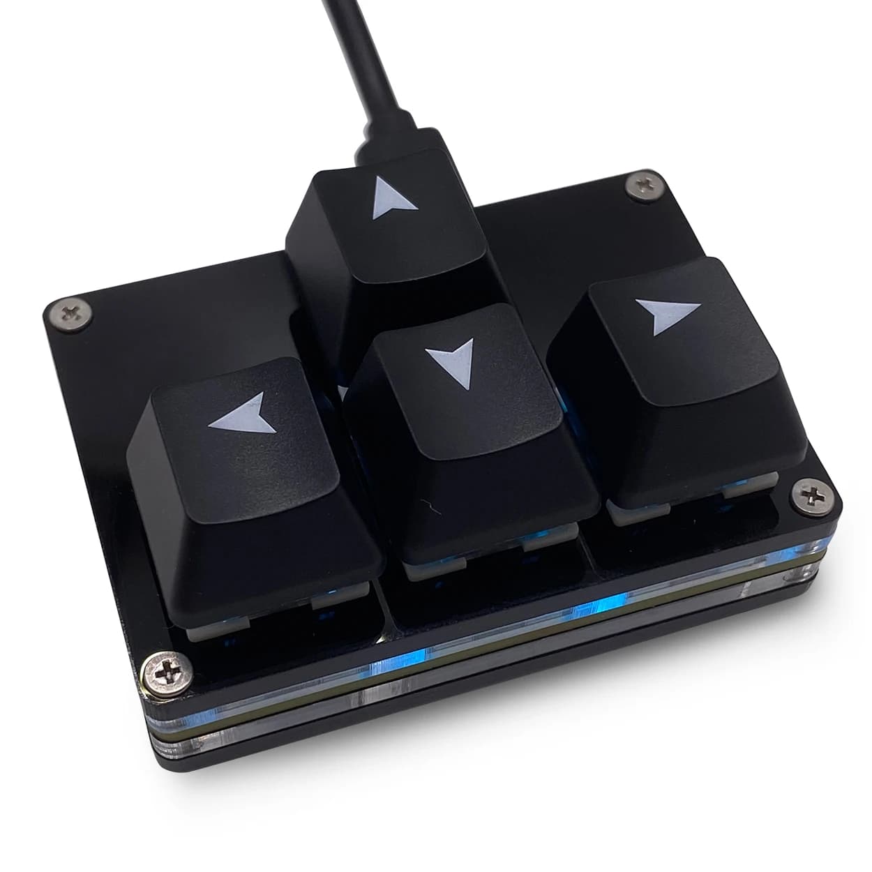 Mini clavier à 4 touches, touches de raccourci, clavier de jeu mécanique à une main, Programmable US