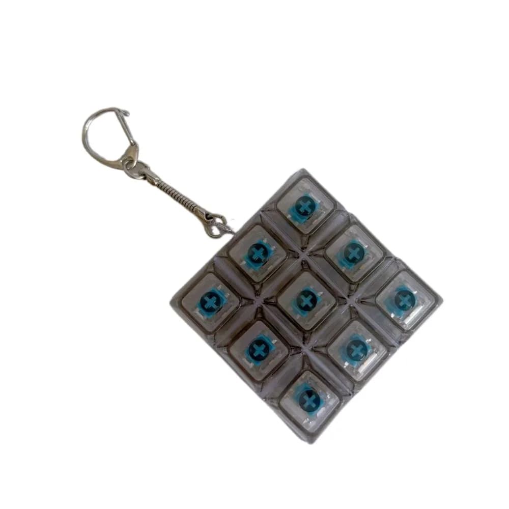 Clavier LED 9 touches avec bouton de clic lumineux, porte-clés anti-stress, toucher confortable, bou