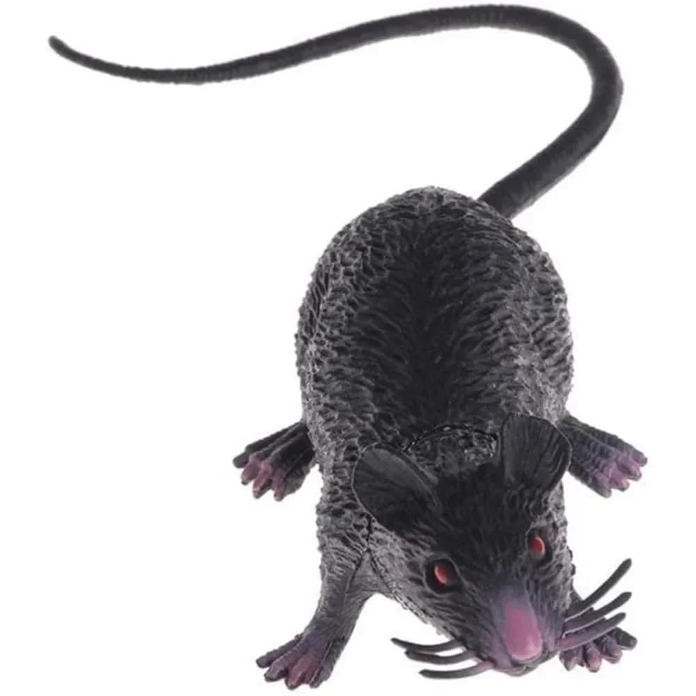 Figurines de modèle de souris de rat en plastique noir, accessoires de tour d'Halloween, articles de