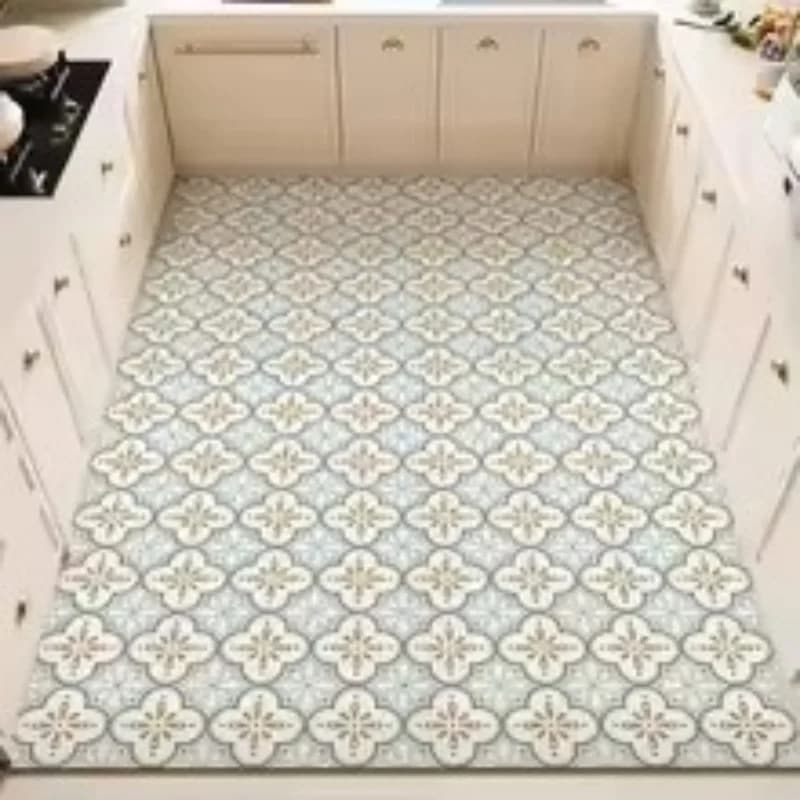 Tapis antidérapant pour cuisine, tapis résistant à l'huile, tapis de sol essuyable, facile à nettoye