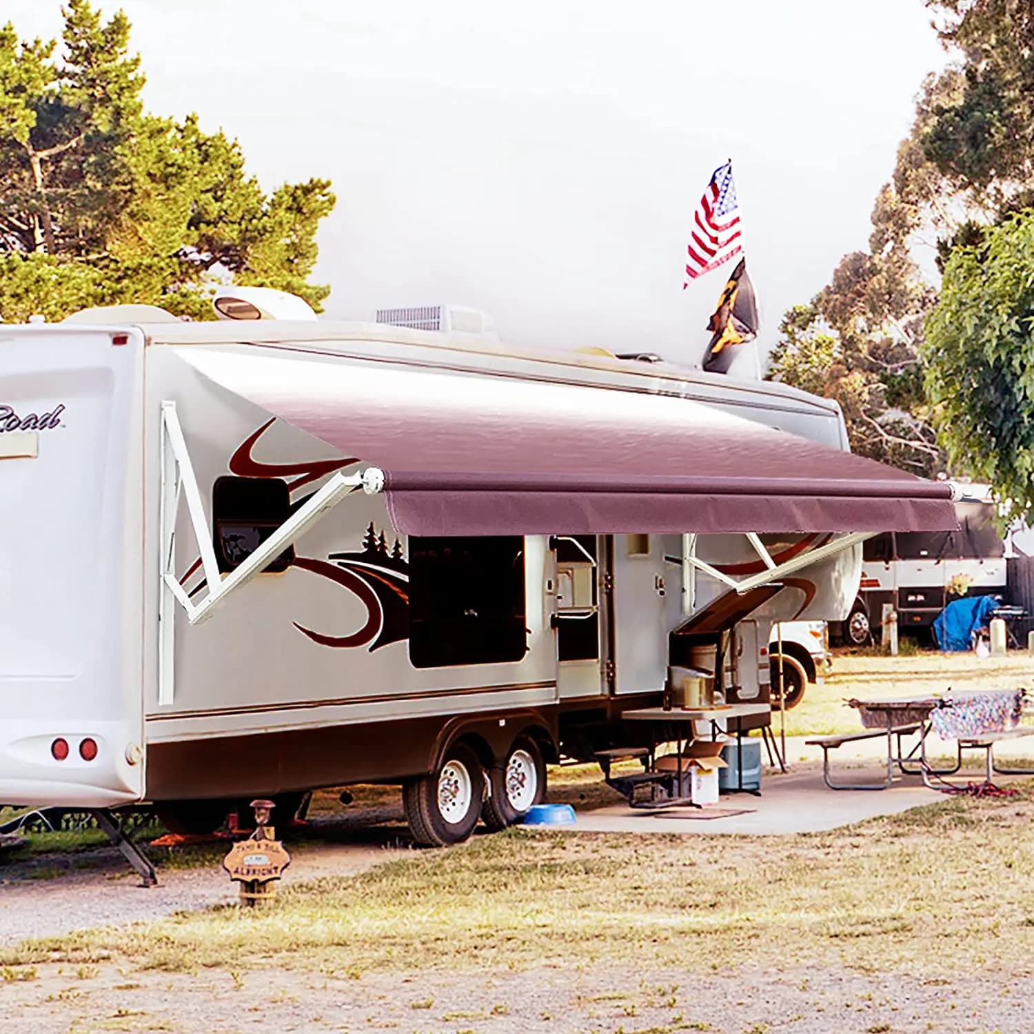 Auvent rétractable Awnlux pour camping-car, caravane, remorque, pièces et accessoires pour camping-c