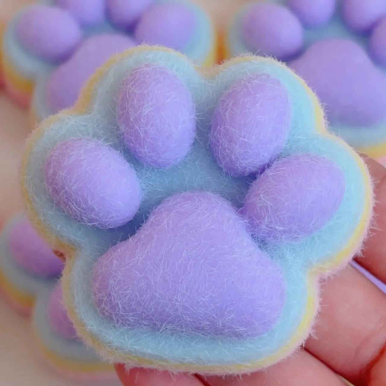 Squishy chat patte gelée douce sensation presser jouet Anti-Stress Fidget jouets pour enfants adulte