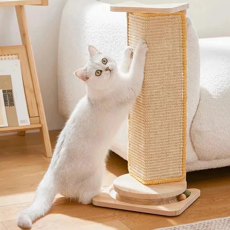 Tapis à gratter en Sisal naturel pour chat, tapis à gratter horizontal pour sol de chat, protection