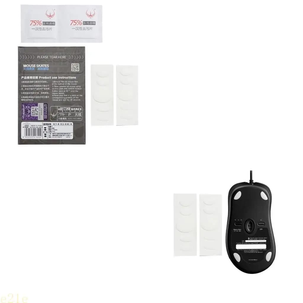 patins souris E21E, bords incurvés, tapis pieds pour ZOWIE EC1-B EC2B