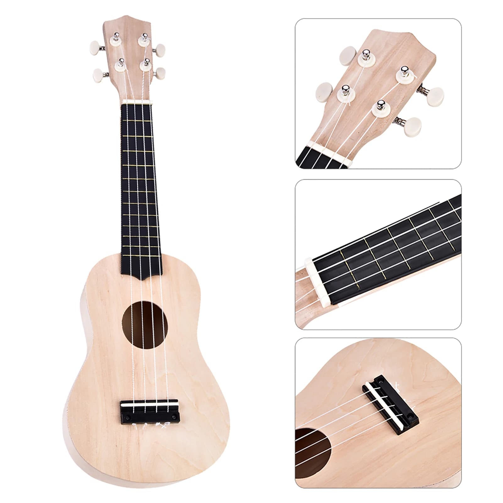 21 pouces tilleul Instrument accessoire Instrument de musique 4 cordes Ukelele Kit de bricolage Inst