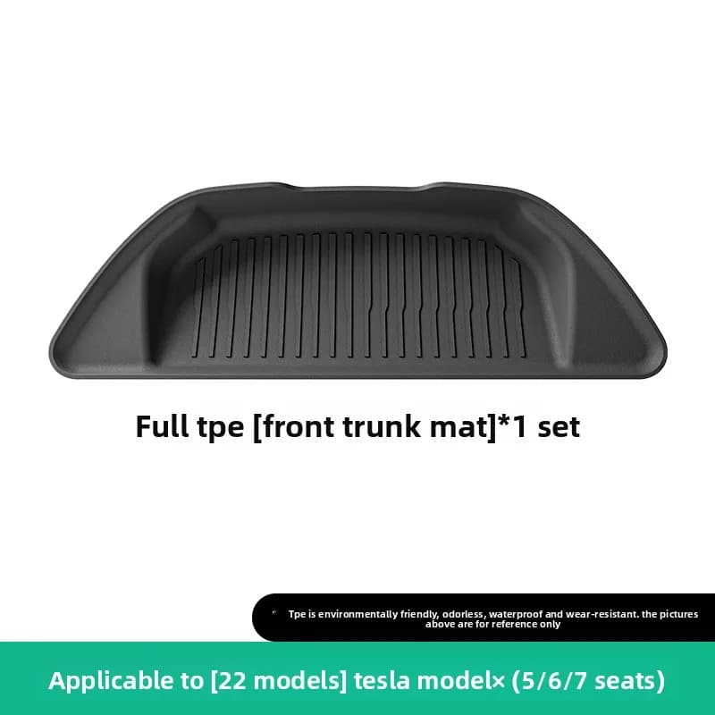 Tapis de coffre avant et arrière en TPE pour Tesla Model X 5, 6 ou 7 places, toutes saisons, antidér