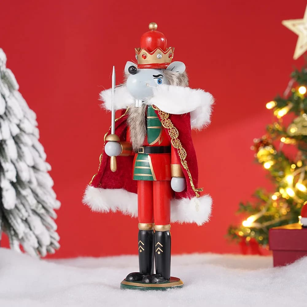 Marionnette Casse-Noisette en Bois, dérivSouris, Style Veur, Décoration de Noël, Ornements de Bureau