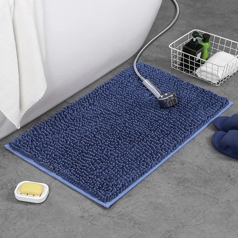 Tapis de bain en Chenille, couverture de bain rectangulaire, doux et moelleux, absorbant, antidérapa