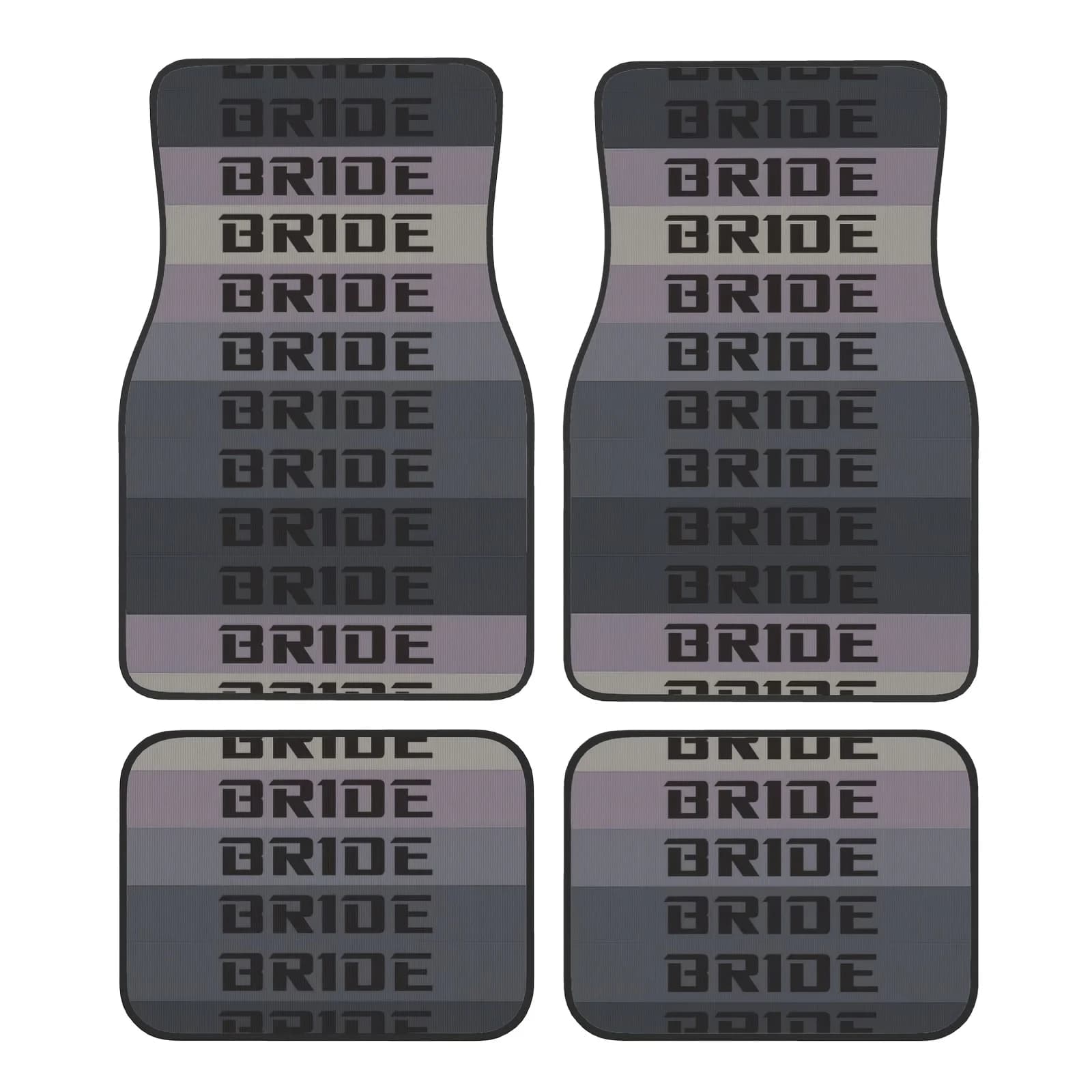 Ensemble de 4 tapis de sol de voiture avec motifs de lettres anglaises - Absorbants, antidérapants,
