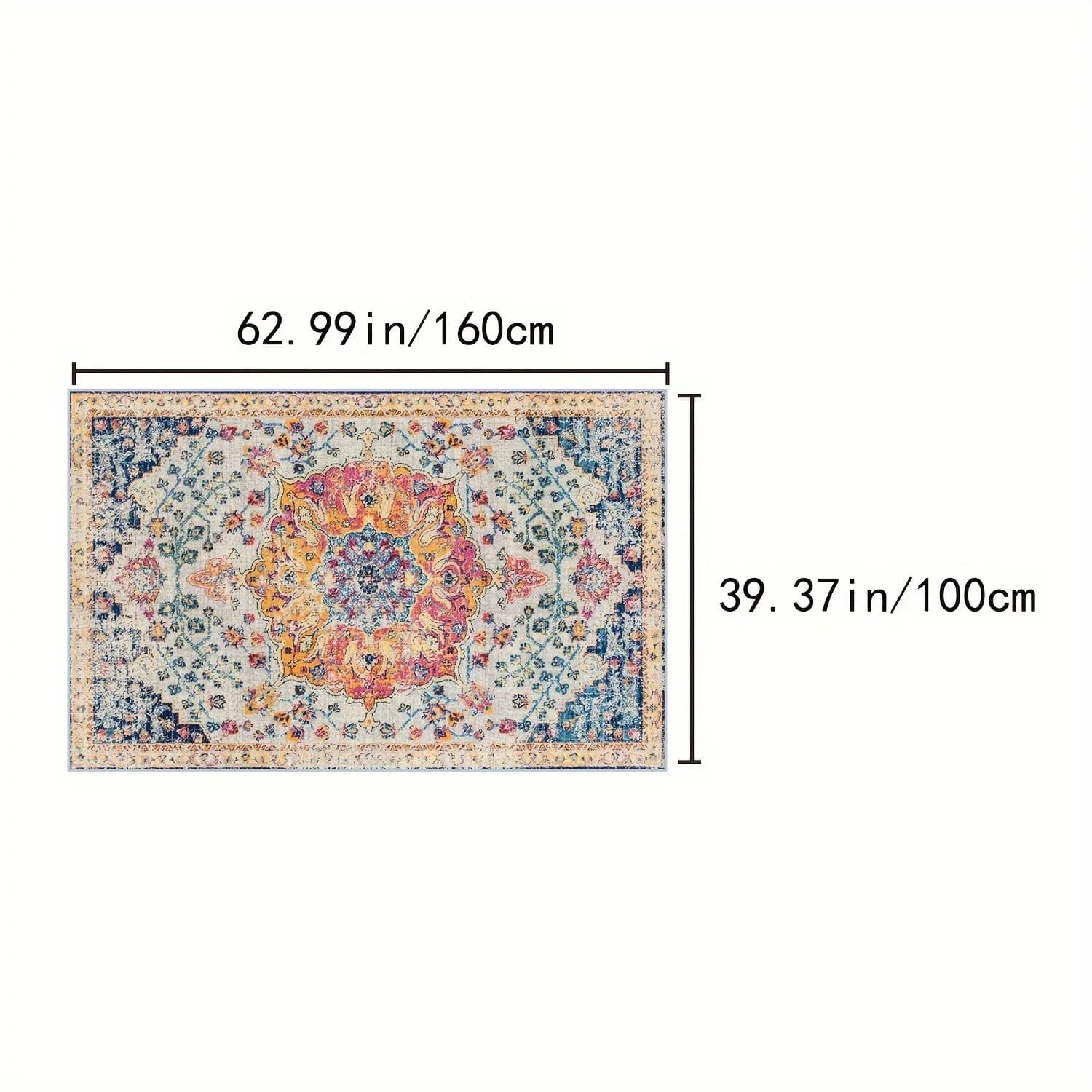 VIKAMA Tapis de camping bohème pour l'extérieur, imperméable et antidérapant, pour camping-car, pati