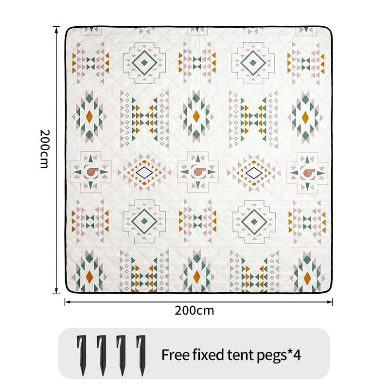 Tapis de pique-nique extérieur 200x300, tapis de pelouse, tapis de camping imperméable, grand format