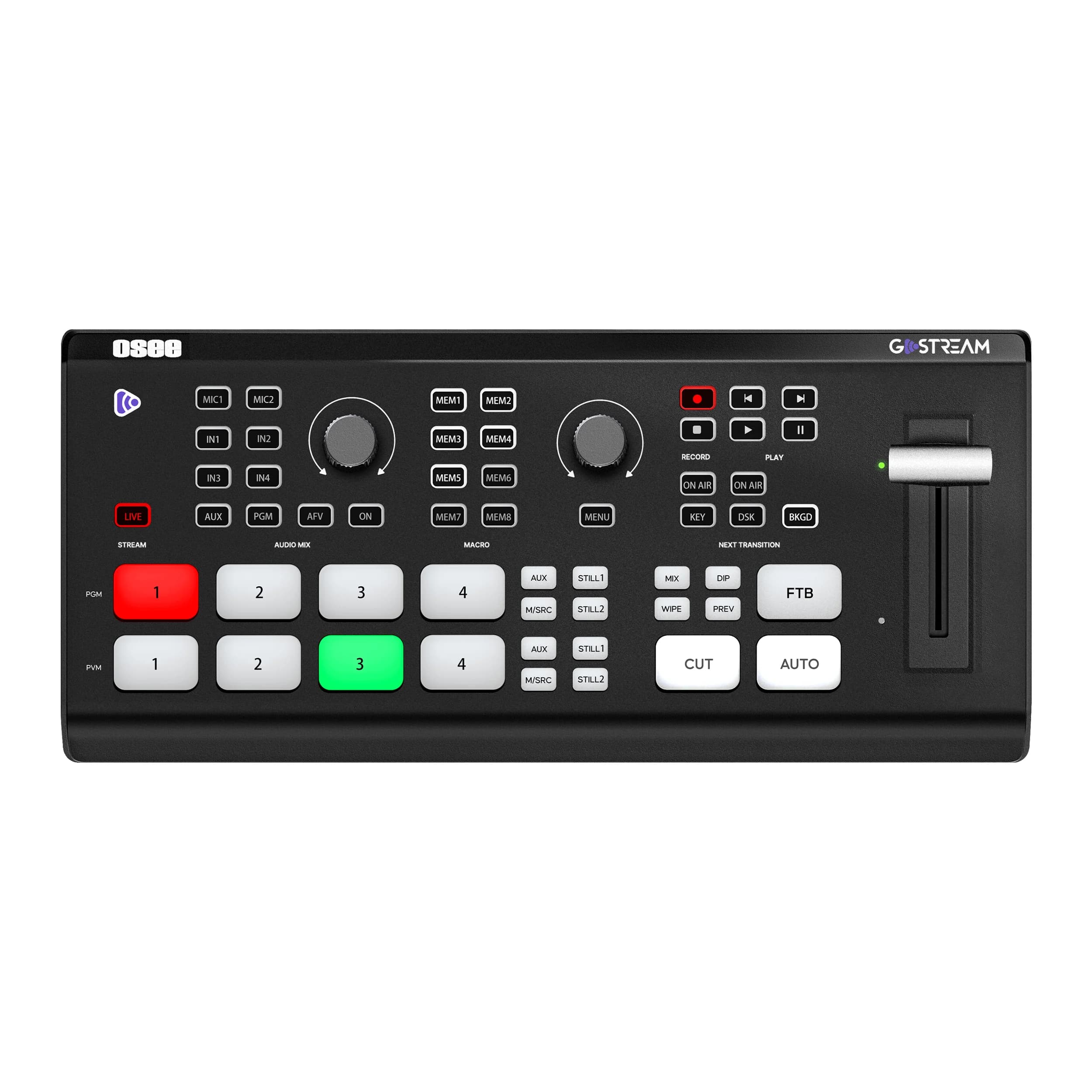 OSEE Gostream Deck 4K Commutateur vidéo en direct 4 canaux compatible HDMI pour le streaming et l'en