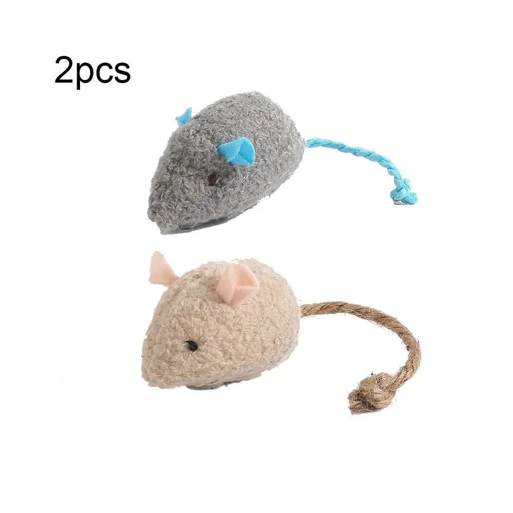 Souris simulée interactive amusante de couleur aléatoire avec herbe à chat pour l'entraînement des c