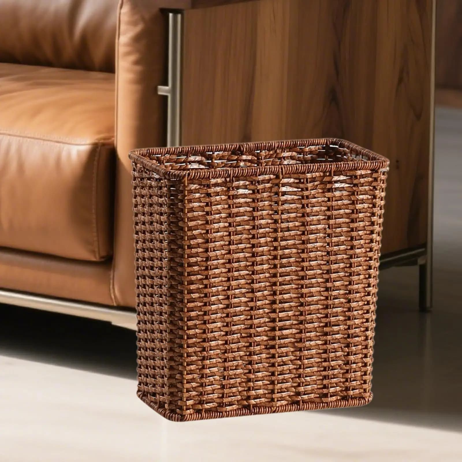 Poubelle rectangulaire permettant de gagner de l'espace, espace étroit, ornement poubelle poubelle p