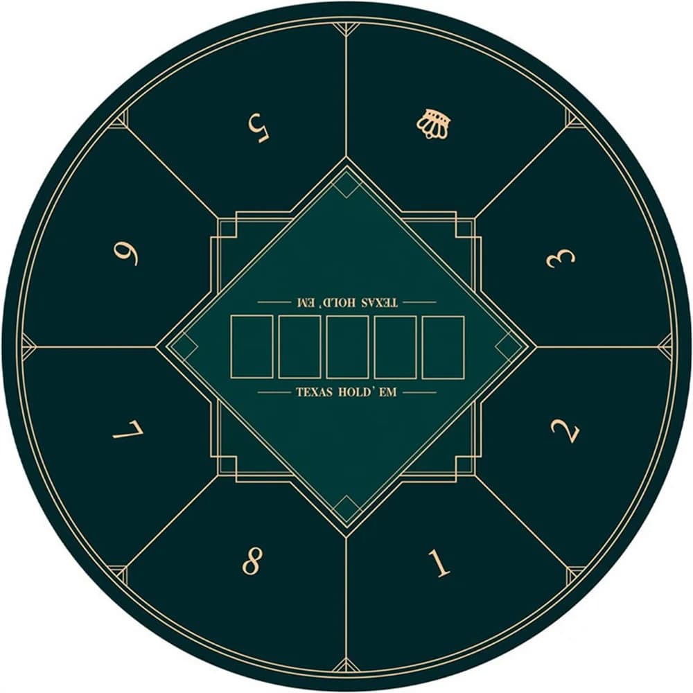 Tapis de poker professionnel rond Texas, nappe de jeu, tapis de casino en caoutchouc, accessoires po